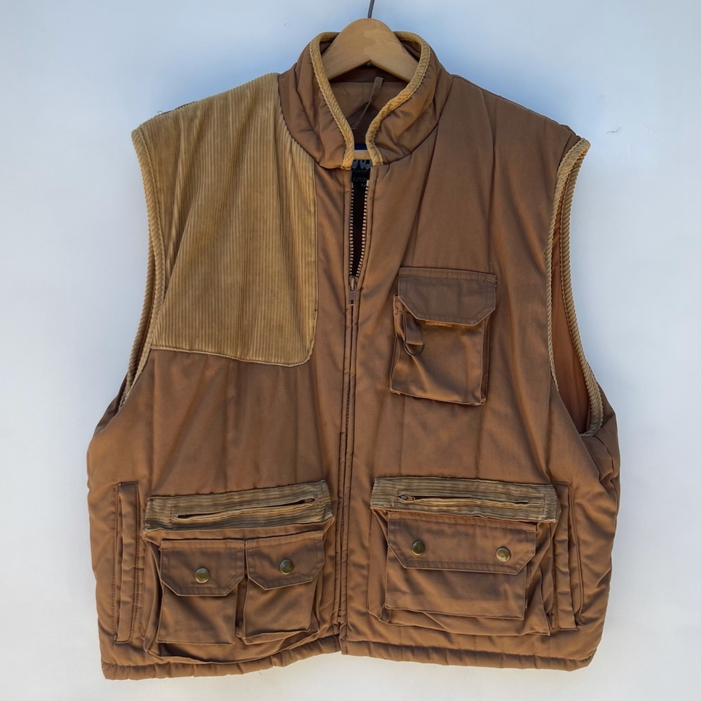 Vintage Oui International Corduroy Trimmed Vest